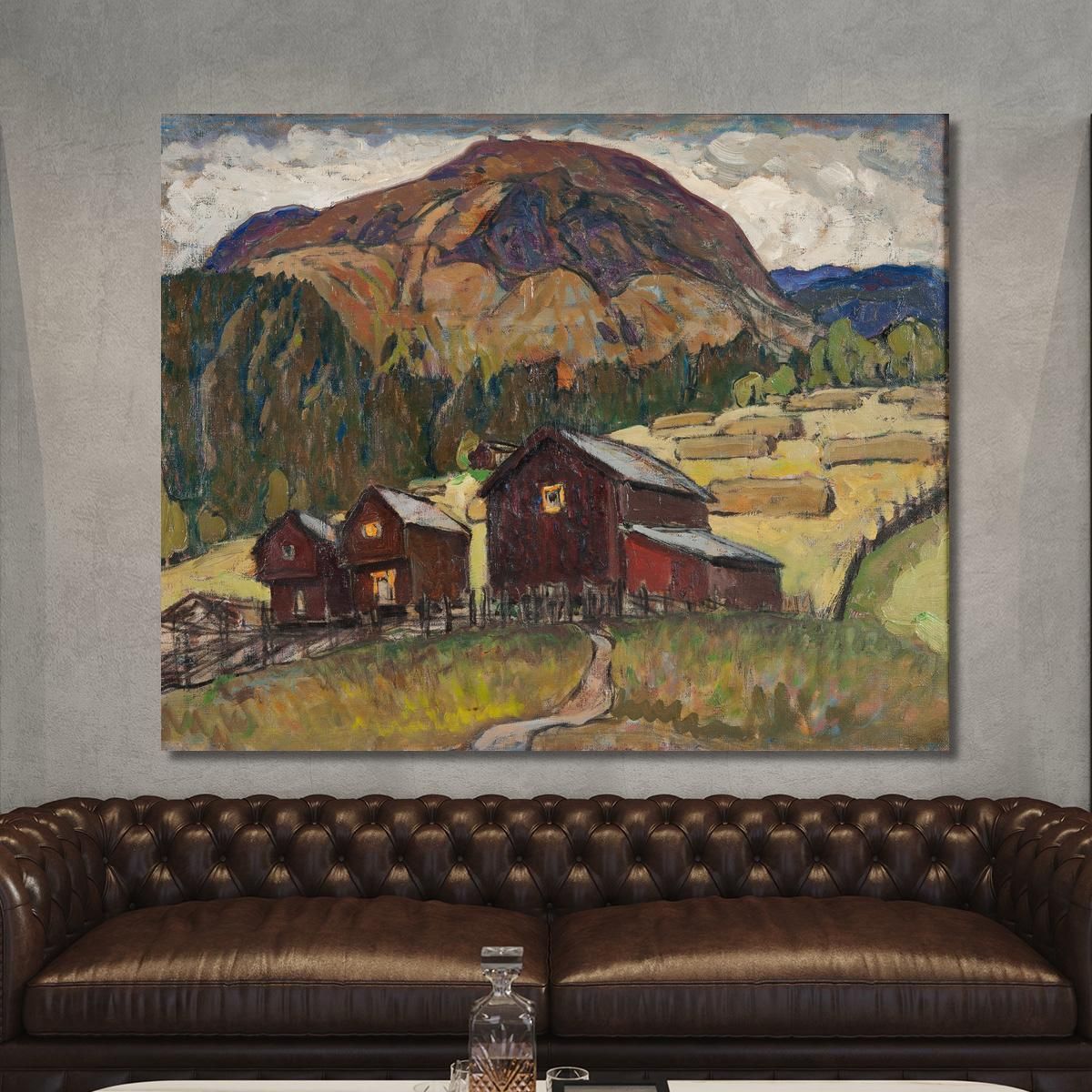 Summer Landscape With Shielings. Study From North Norway Anna Boberg abb40 canvas print