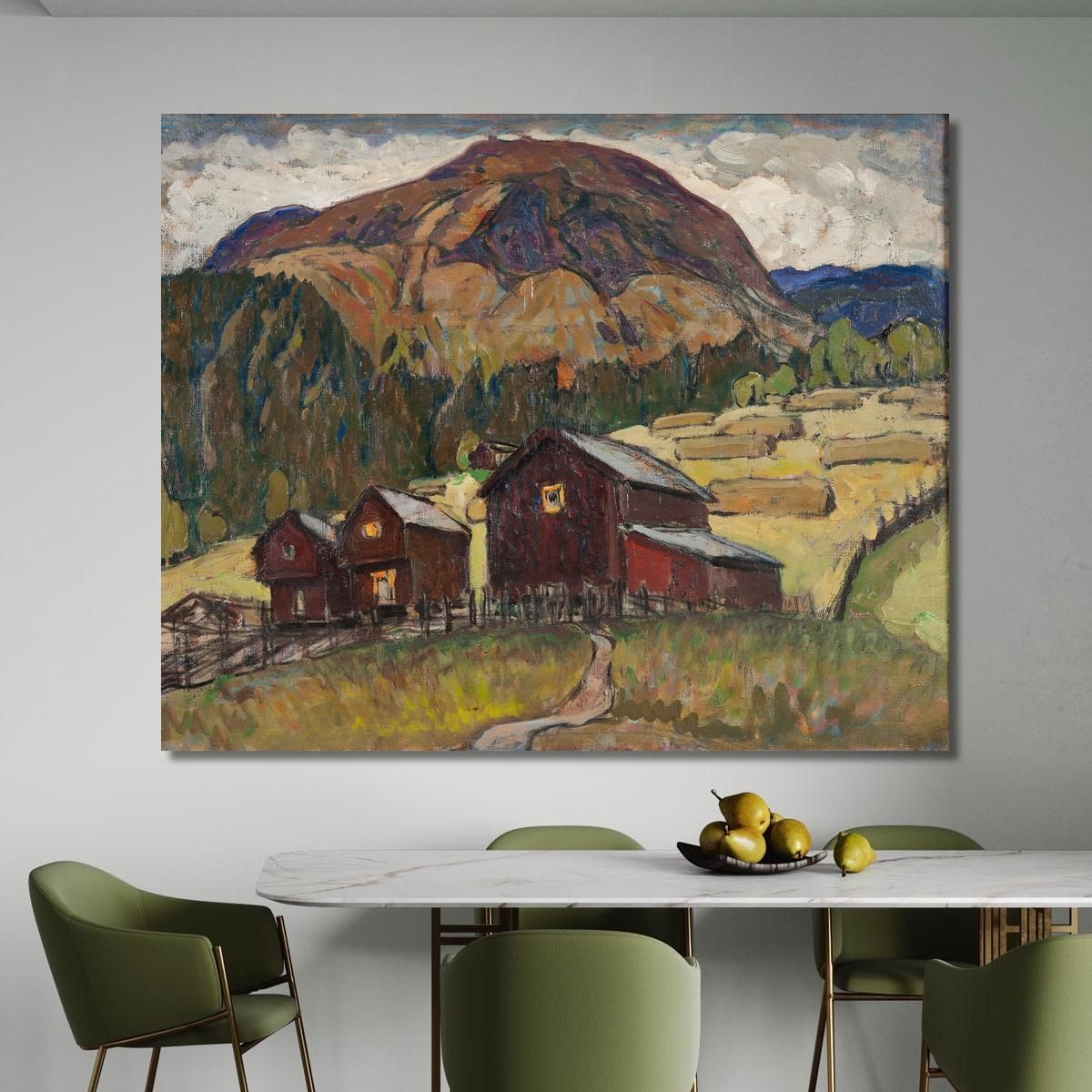 Summer Landscape With Shielings. Study From North Norway Anna Boberg abb40 canvas print