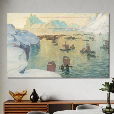 The Fishing Fleet Going Out. Study From North Norway Anna Boberg abb44 canvas print 