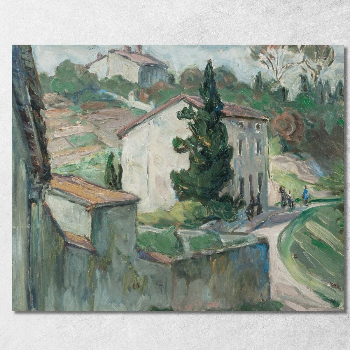The Red Roofs. Study From The South Of France Anna Boberg abb47 canvas print  The Red Roofs. Study From The South Of France Anna Boberg abb47 canvas print