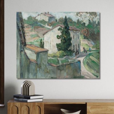 The Red Roofs. Study From The South Of France Anna Boberg, abb47 ภาพพิมพ์บนผ้าใบแคนวาส