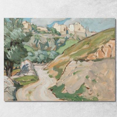 The Road To Jerusalem. Study Anna Boberg abb48 canvas print