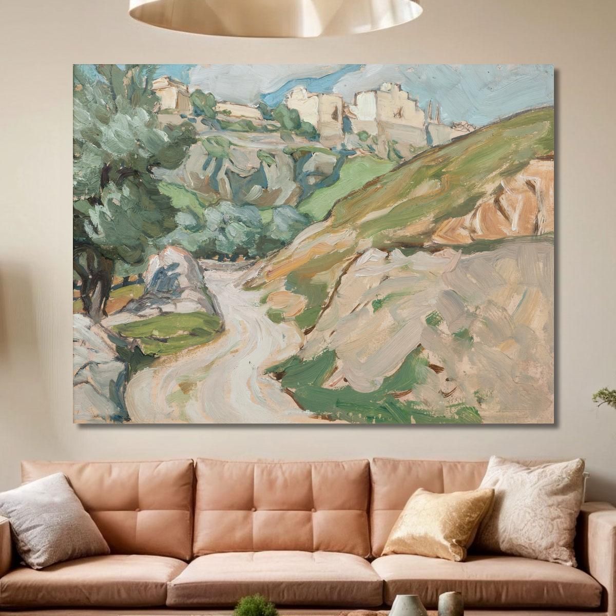 The Road To Jerusalem. Study Anna Boberg abb48 canvas print