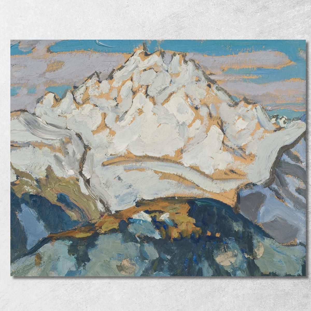 The White Mountain Top. Study From Switzerland Anna Boberg abb50 canvas print  The White Mountain Top. Study From Switzerland Anna Boberg abb50 canvas print