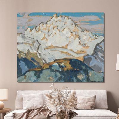 The White Mountain Top. Study From Switzerland Anna Boberg abb50 canvas print  The White Mountain Top. Study From Switzerland Anna Boberg abb50 canvas print