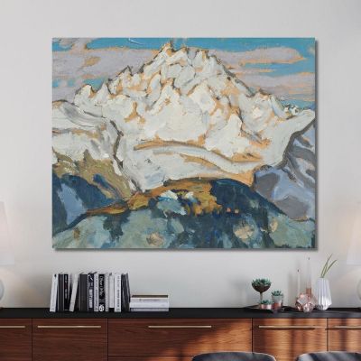 The White Mountain Top. Study From Switzerland Anna Boberg abb50 canvas print  The White Mountain Top. Study From Switzerland Anna Boberg abb50 canvas print