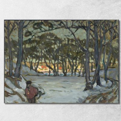 Winter Study From Djurgarden Stockholm Anna Boberg abb53 canvas print 