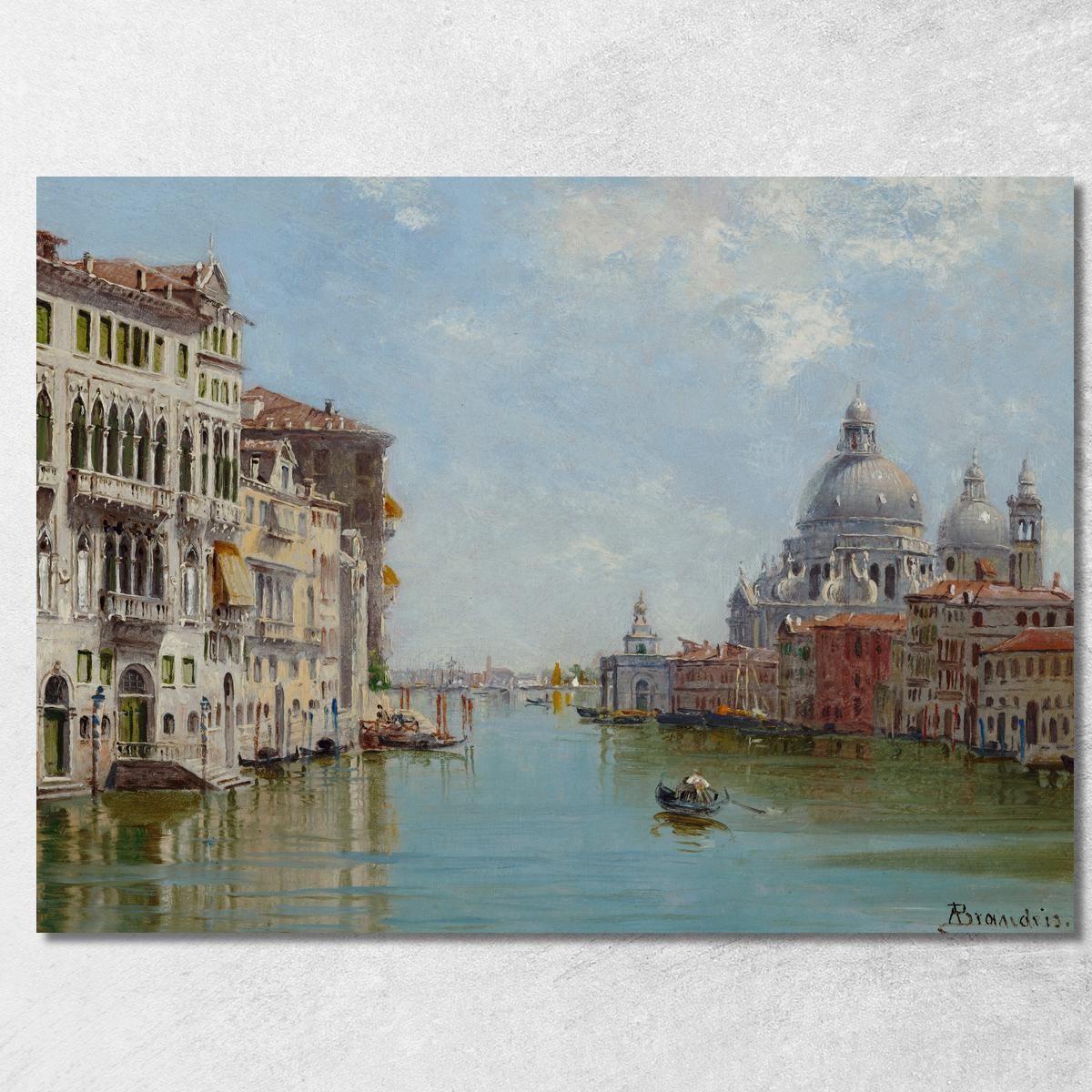 A Gondola Near Santa Maria Della Salute Antonietta Brandeis abn1 canvas print A Gondola Near Santa Maria Della Salute Antonietta Brandeis abn1 canvas print