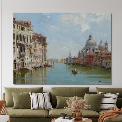 A Gondola Near Santa Maria Della Salute Antonietta Brandeis abn1 canvas print A Gondola Near Santa Maria Della Salute Antonietta Brandeis abn1 canvas print