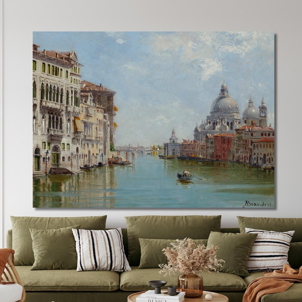 A Gondola Near Santa Maria Della Salute Antonietta Brandeis abn1 canvas print