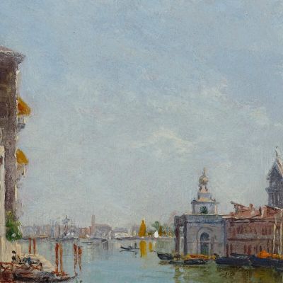 A Gondola Near Santa Maria Della Salute Antonietta Brandeis abn1 canvas print A Gondola Near Santa Maria Della Salute Antonietta Brandeis abn1 canvas print