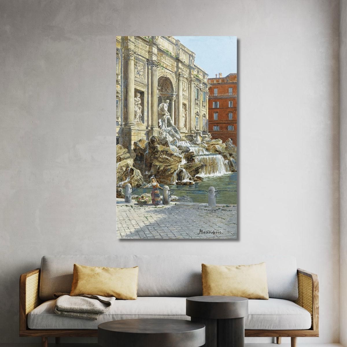 The Trevi Fountain In Rome Antonietta Brandeis abn20 canvas print 