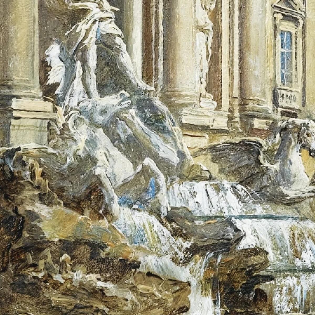 The Trevi Fountain In Rome Antonietta Brandeis abn20 canvas print