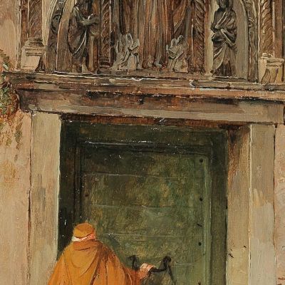 Venice At The Gate Of The Arch Of The Abbey Of Mercy Antonietta Brandeis abn50 canvas print