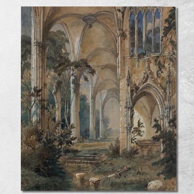 Gothic Church Ruin Carl Blechen cbc6 canvas print 