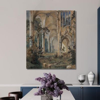 Gothic Church Ruin Carl Blechen cbc6 canvas print 