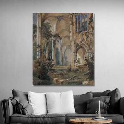 Gothic Church Ruin Carl Blechen cbc6 canvas print 