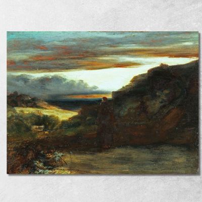 Monk On The Terrace Carl Blechen cbc12 canvas print 