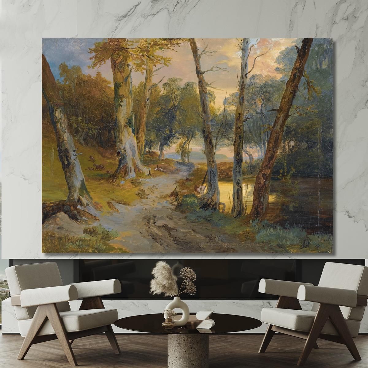 Forest Interior With Pond Carl Blechen cbc22 canvas print 