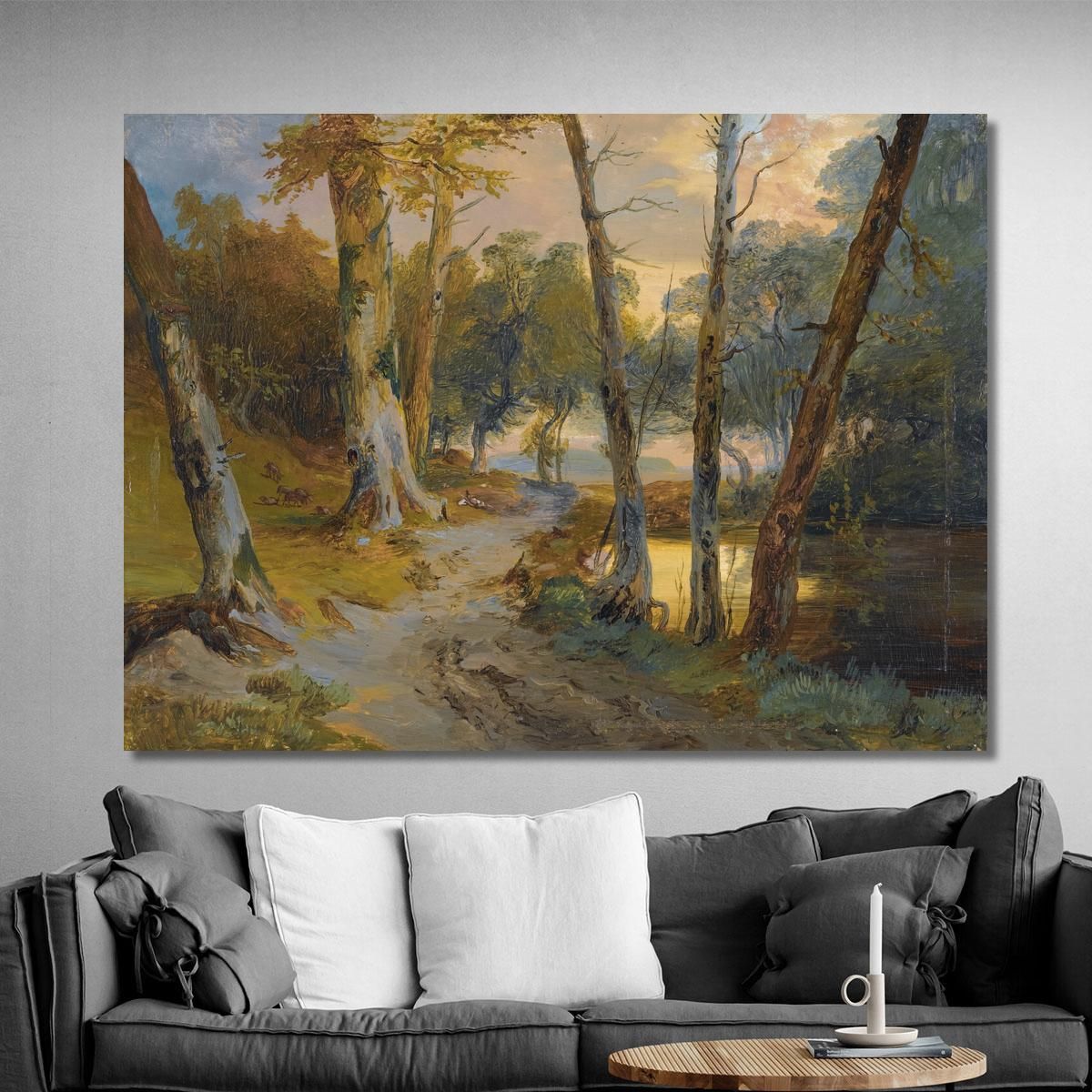 Forest Interior With Pond Carl Blechen cbc22 canvas print 