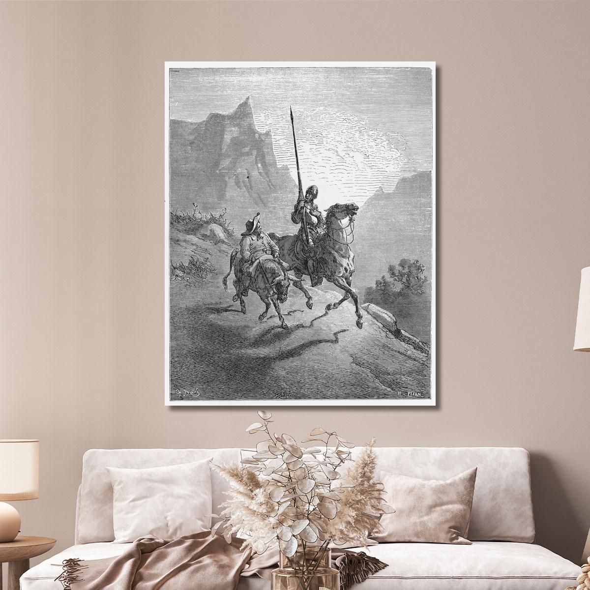 Don Quixote And Sancho Panza Doré Gustave gdr24 canvas print 