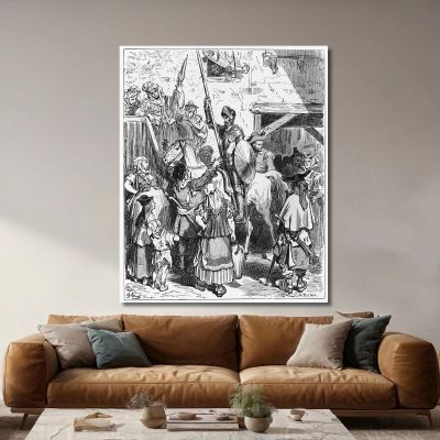 Don Quijote And Sancho Try To Leave The Sale Doré Gustave gdr25 canvas print 