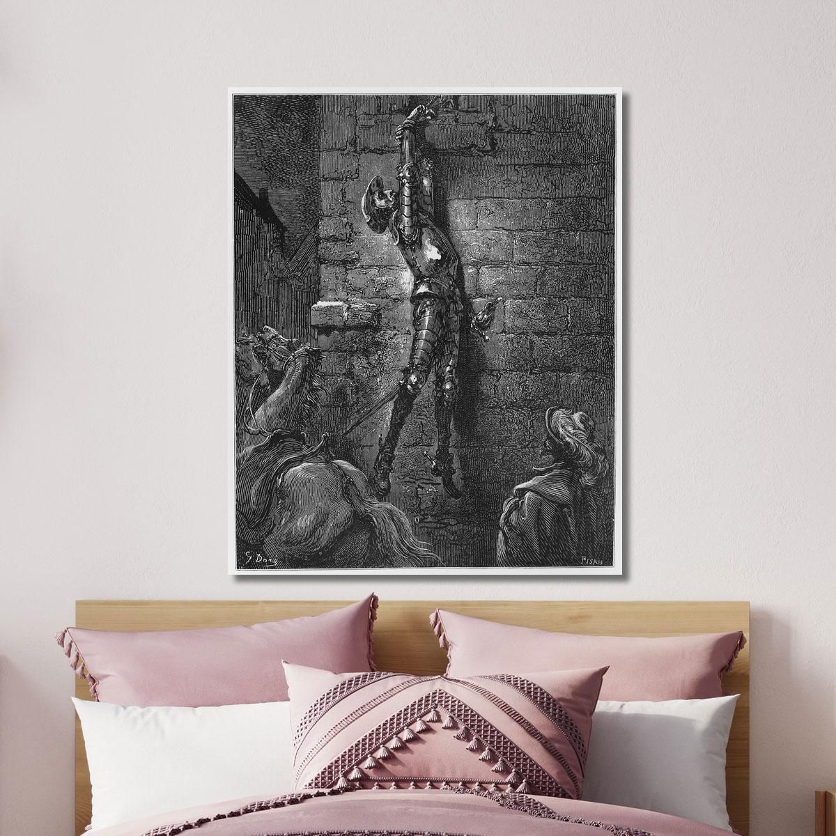 Don Quijote Tied By The Hands By Maritornes Doré Gustave gdr27 canvas print 