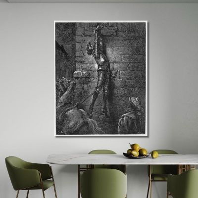 Don Quijote Tied By The Hands By Maritornes Doré Gustave gdr27 canvas print 