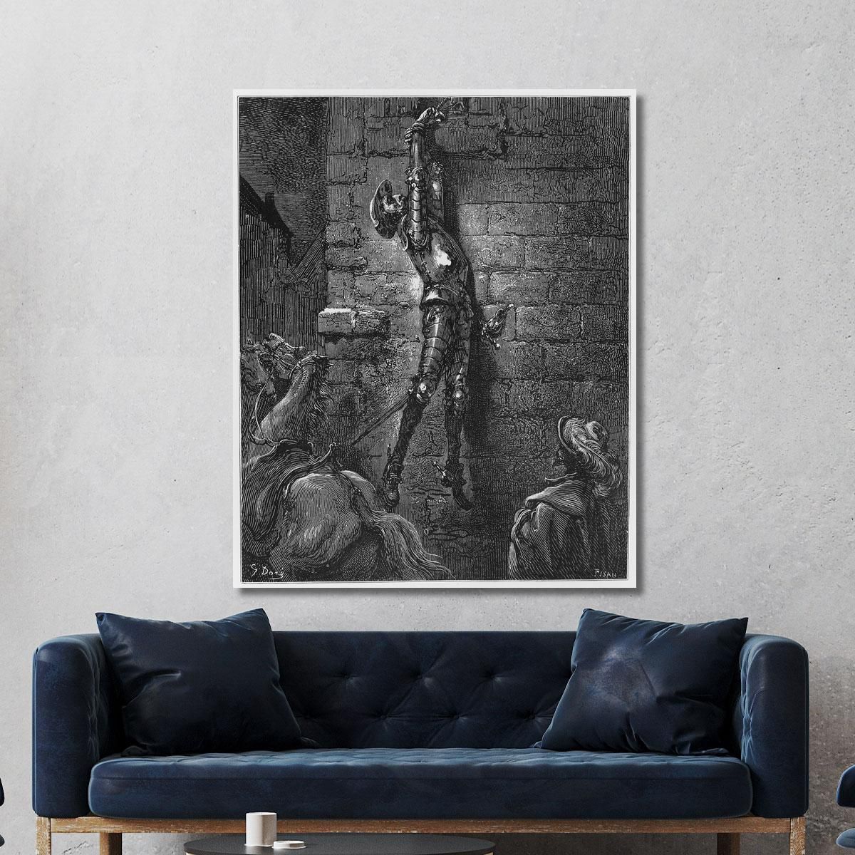 Don Quijote Tied By The Hands By Maritornes Doré Gustave gdr27 canvas print 