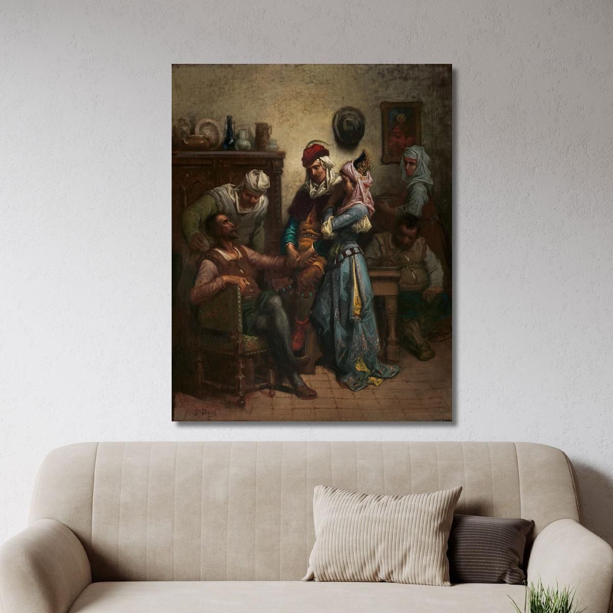 Don Quixote And Sancho Panza Entertained By Basil And Quiteria Doré Gustave gdr30 canvas print 