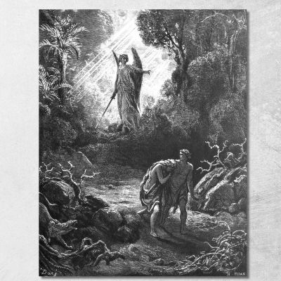 Expulsion Of Adam And Eve From Paradise Doré Gustave gdr33 canvas print 