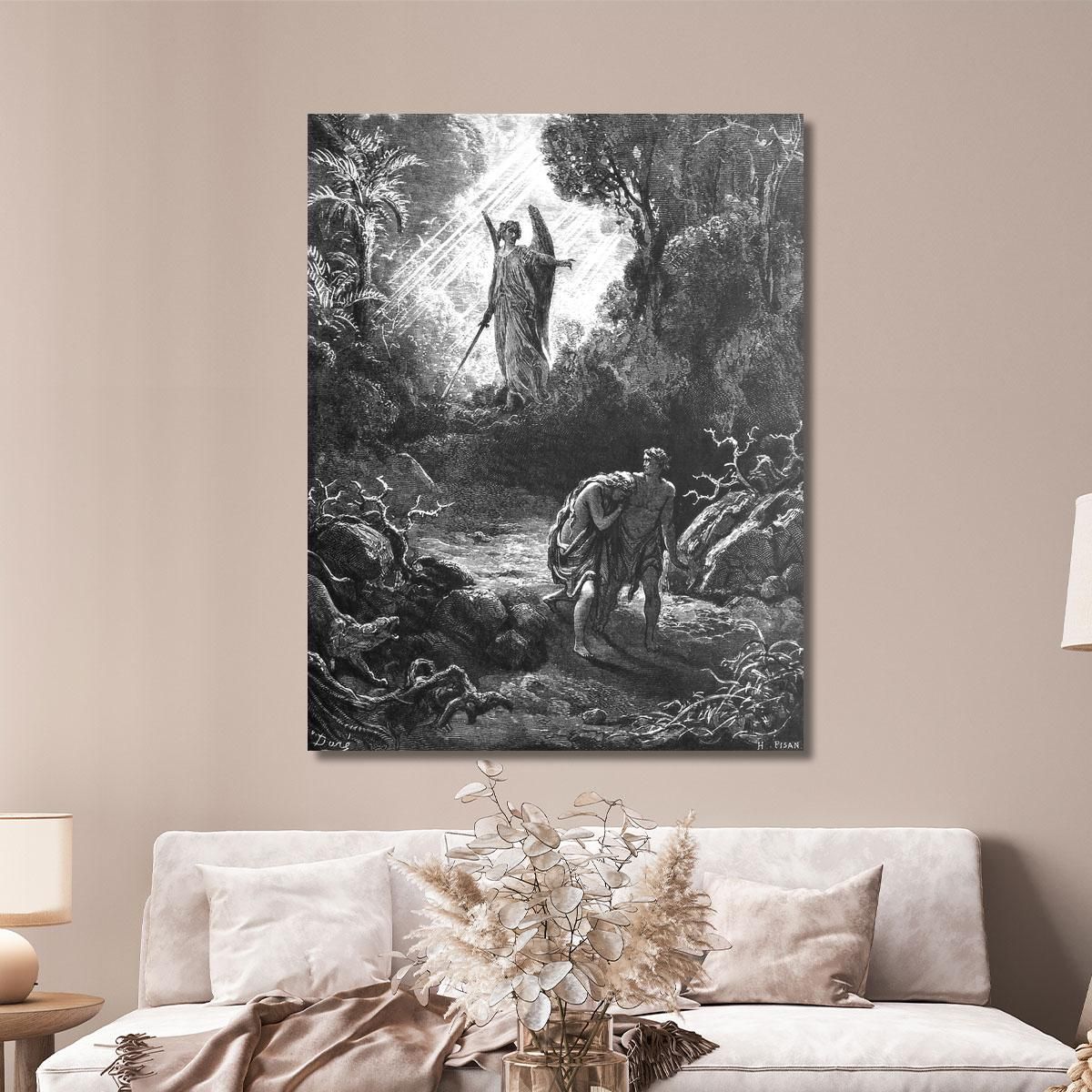 Expulsion Of Adam And Eve From Paradise Doré Gustave gdr33 canvas print 