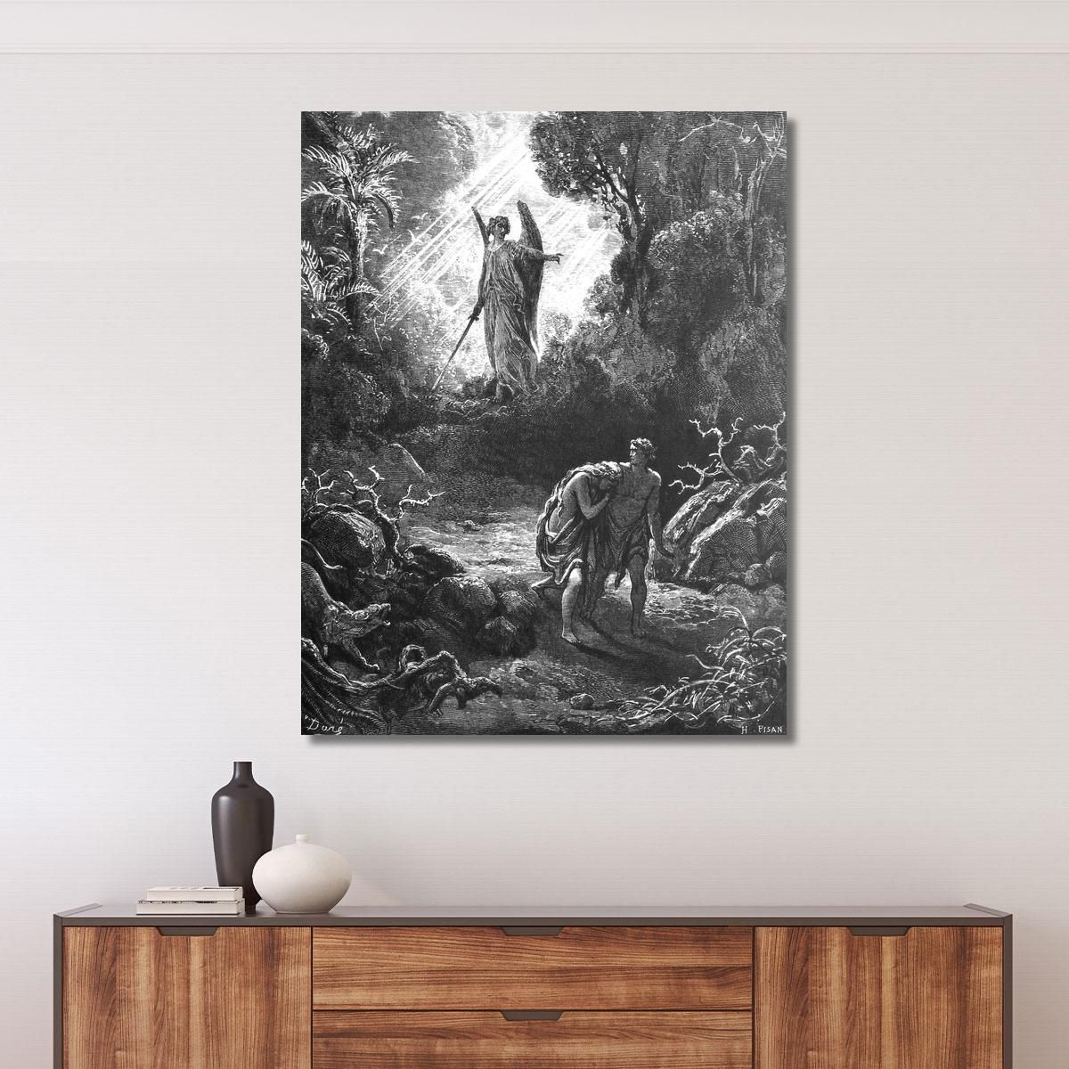 Expulsion Of Adam And Eve From Paradise Doré Gustave gdr33 canvas print 