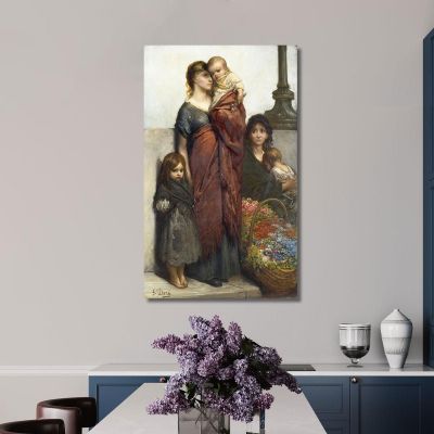 Flower Sellers Of London Doré Gustave gdr36 canvas print 