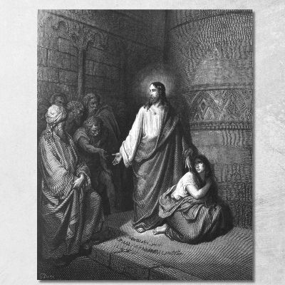 Jesus And The Sinner Doré Gustave gdr37 canvas print 