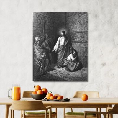 Jesus And The Sinner Doré Gustave gdr37 canvas print 