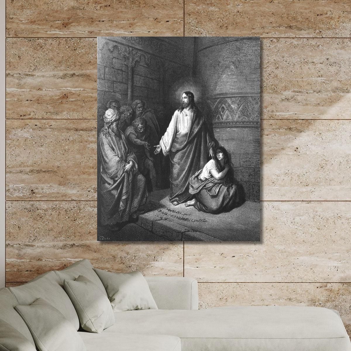 Jesus And The Sinner Doré Gustave gdr37 canvas print 