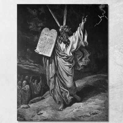 Moses And The Commandments Doré Gustave gdr52 canvas print 