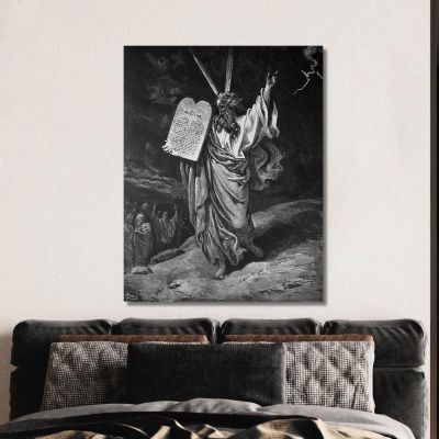 Moses And The Commandments Doré Gustave gdr52 canvas print 