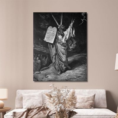 Moses And The Commandments Doré Gustave gdr52 canvas print 