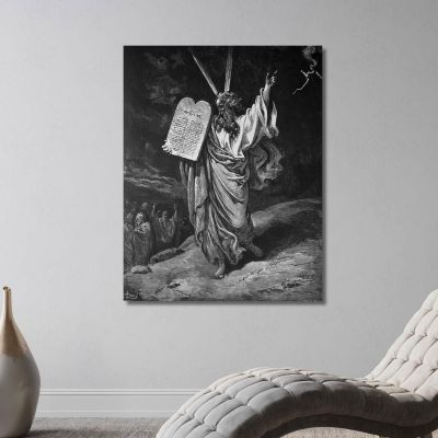 Moses And The Commandments Doré Gustave gdr52 canvas print 