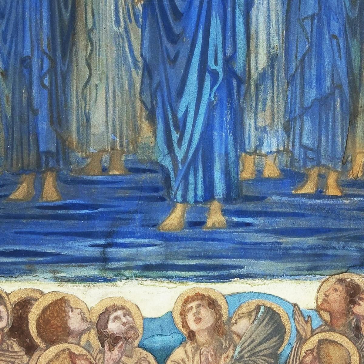 Ascension Of Christ Acts I 1-9 Study For Stained-Glass Window Edward Burne Jones ebj2 canvas print
