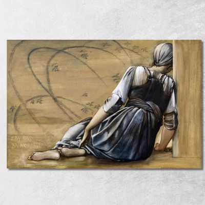 The Briar Rose Series - Study For 'The Garden Court' 1891 Edward Burne Jones ebj22 canvas print 