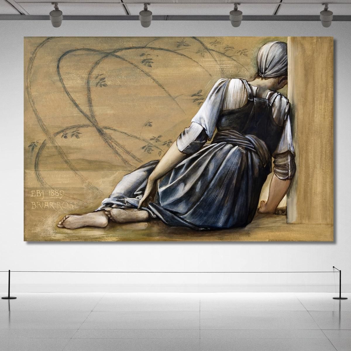 The Briar Rose Series - Study For 'The Garden Court' 1891 Edward Burne Jones ebj22 canvas print 