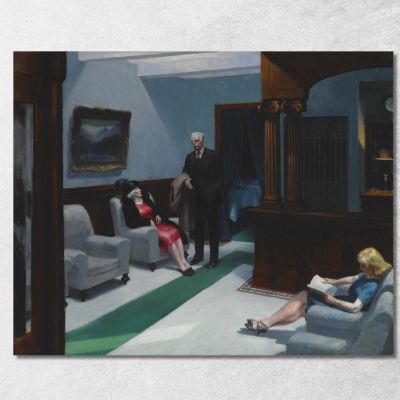 Hotel Lobby Edward Hopper eho22 canvas print 