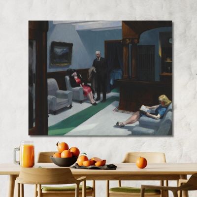 Hotel Lobby Edward Hopper eho22 canvas print 