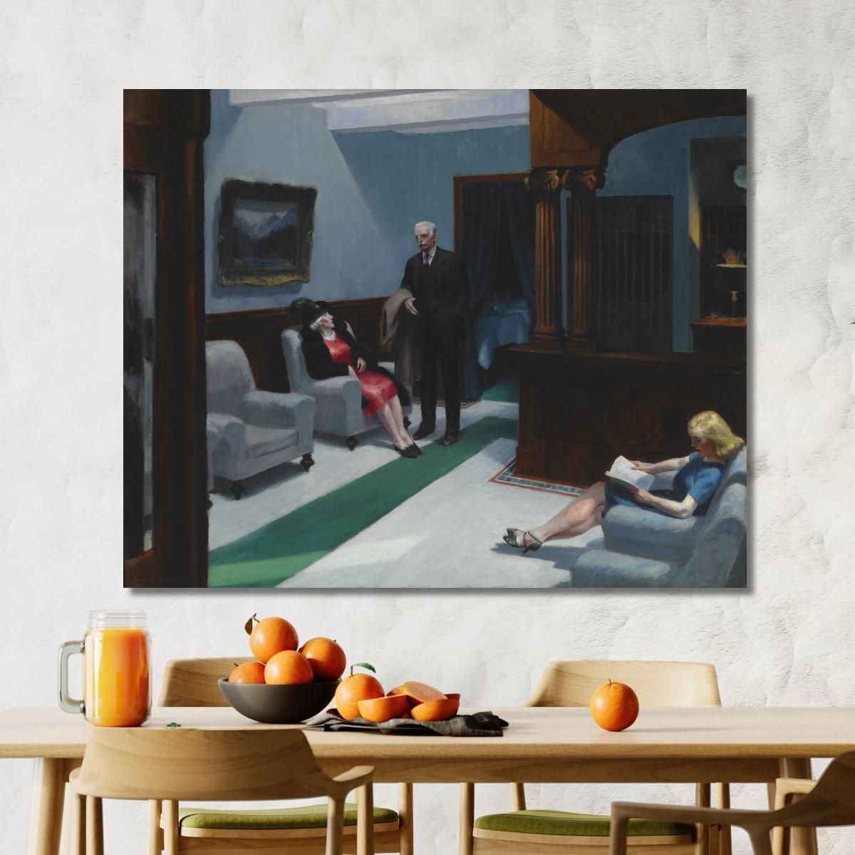 Hotel Lobby Edward Hopper eho22 canvas print 