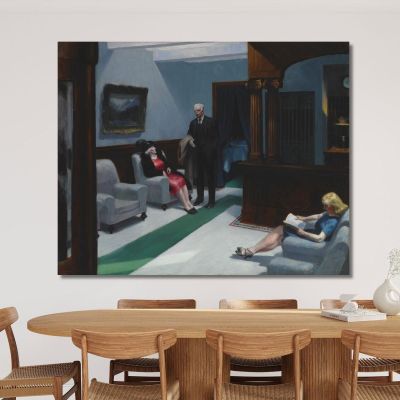 Hotel Lobby Edward Hopper eho22 canvas print 