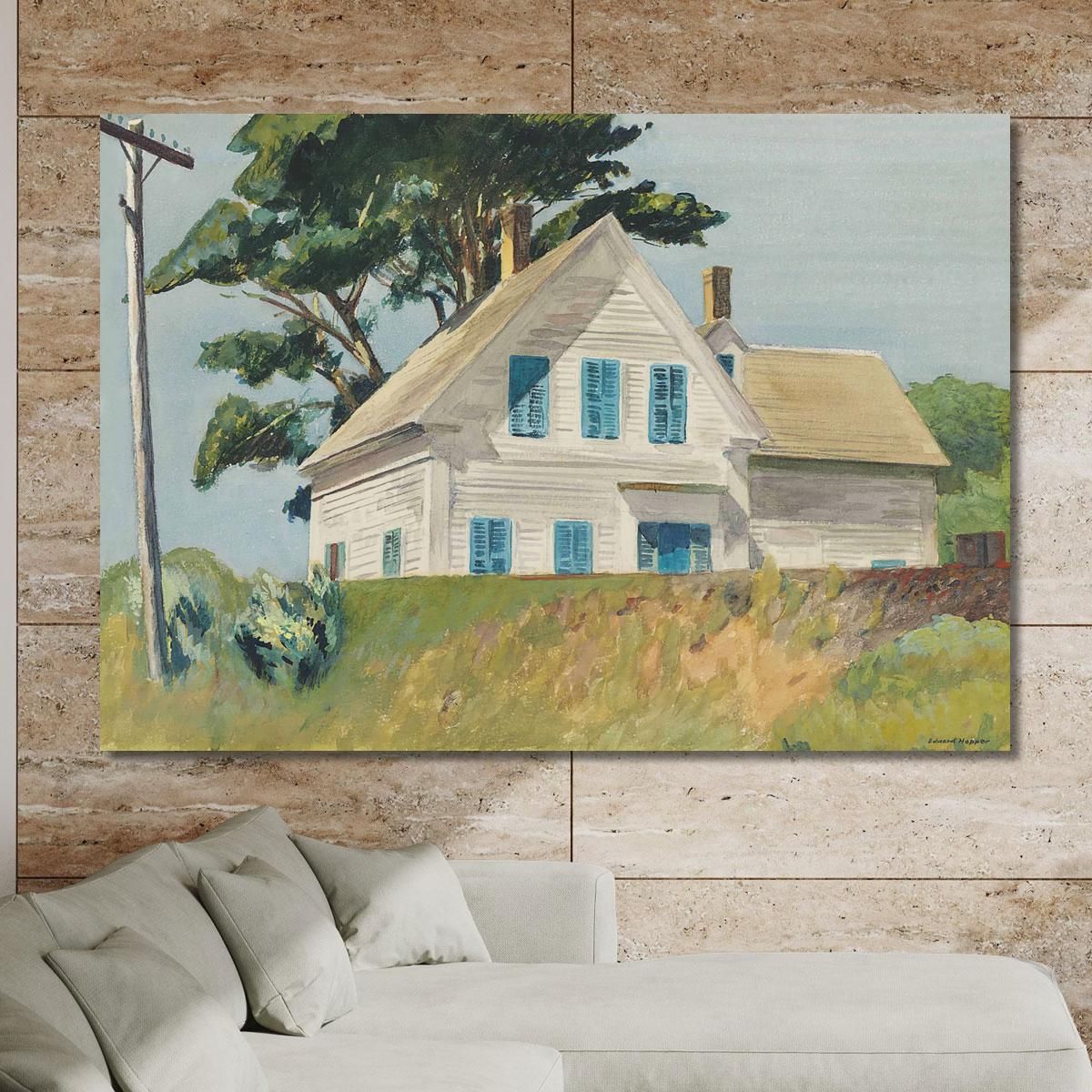 Railroad Embankment Edward Hopper eho36 canvas print 