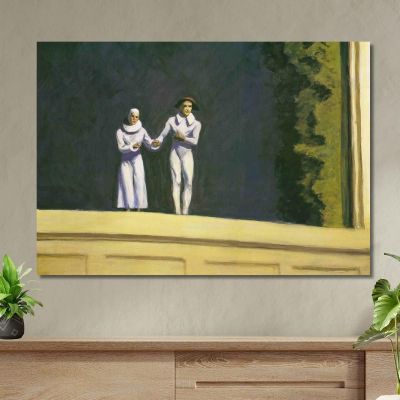 Two Comedians Edward Hopper eho45 canvas print 